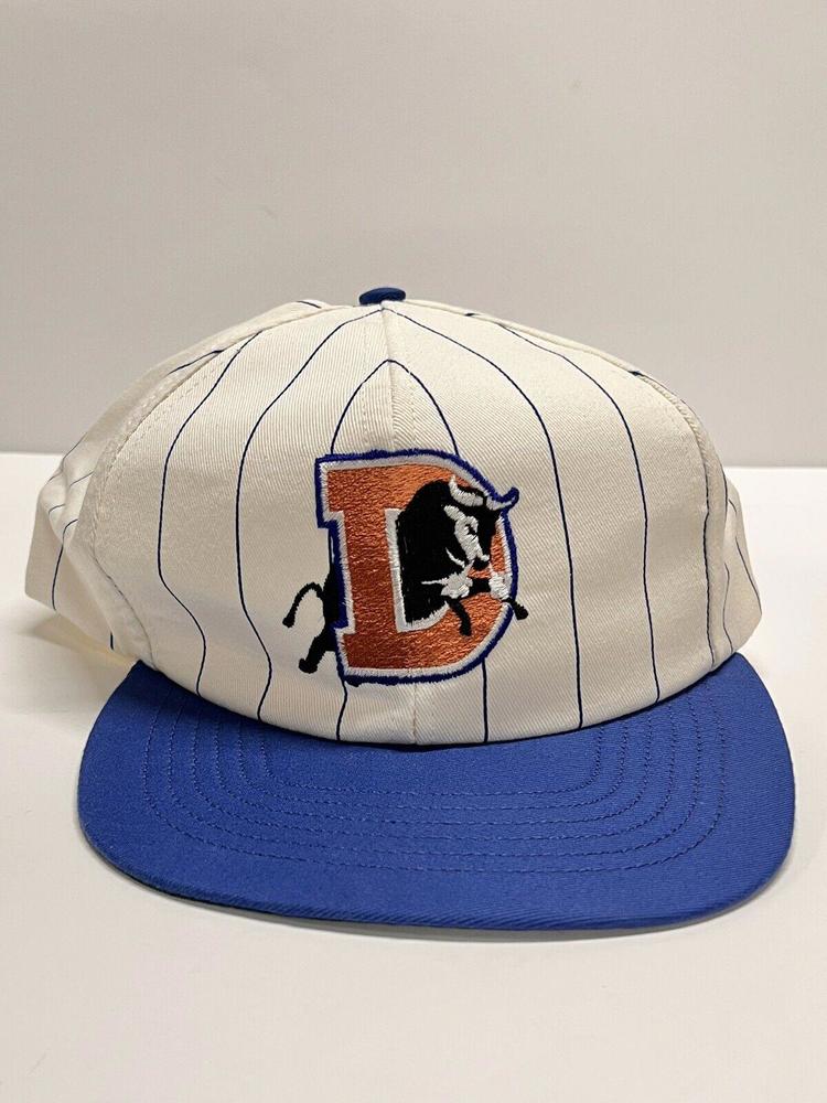 VTG Durham Bulls Snapback Hat RARE NOS MLB TAGS Striped USA NC Tampa Rays Minor - Picture 10 of 12